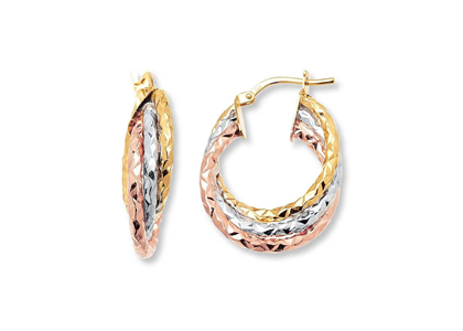 Tri Tone Plated | Fashion Earrings